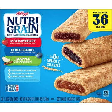 Nutri-Grain Bars Variety Pack, 1.3 Oz., 36 Pk.